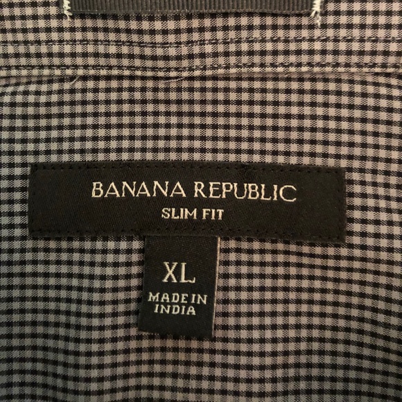 BANANA REPUBLIC "Snap button dress shirt in grey and black" - Picture 2 of 3